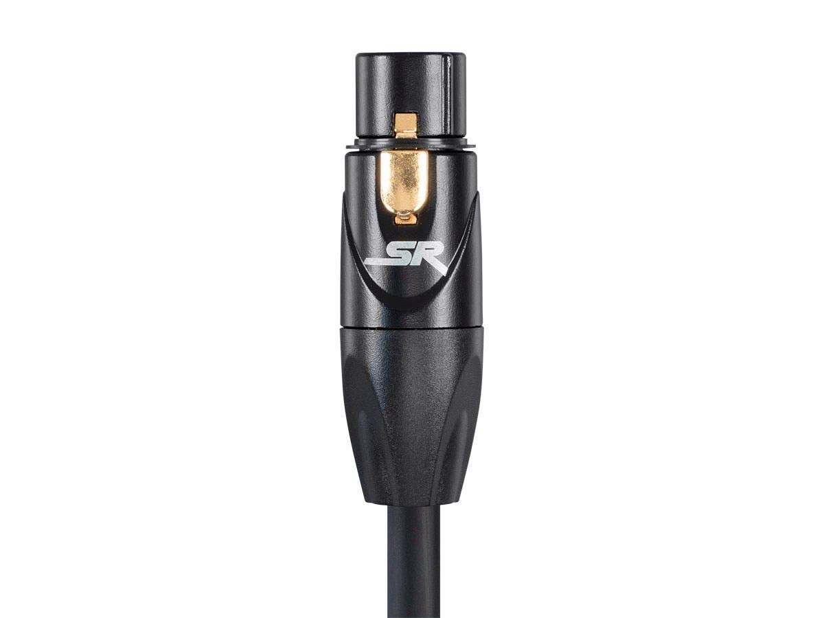 Monoprice XLR Male to XLR Female Cable - Microphone & Interconnect, Gold Plated, 16AWG, 6 Feet, Black - Stage Right Series