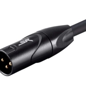 Monoprice XLR Male to XLR Female Cable - Microphone & Interconnect, Gold Plated, 16AWG, 6 Feet, Black - Stage Right Series