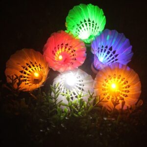 inngree led shuttlecock badminton, [6 pack] 6 color shuttlecock dark night goose feather glow birdies lighting for outdoor indoor sport activities