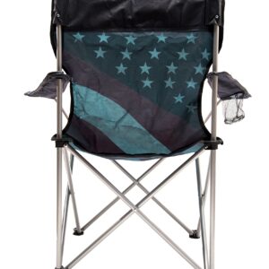 WFS Camping Quad Chair, Red/White/Blue