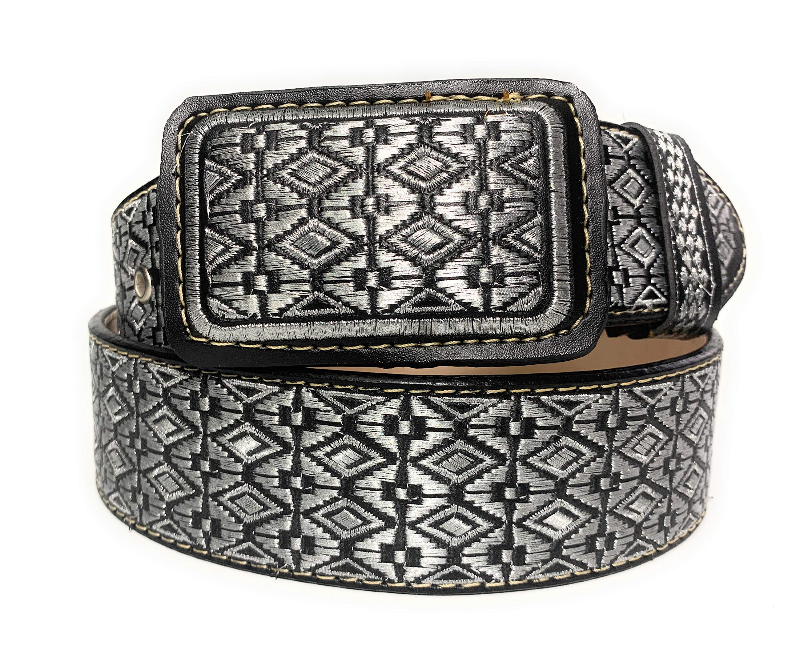 CINTO CHARRO BORDADO. WESTERN BELT. (36)