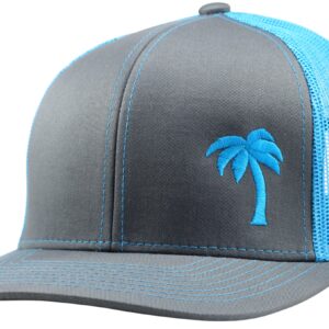 LINDO Trucker Hat - Palm Tree Series (Graphite/Aqua)