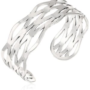 Lucky Brand Silver-Tone Twisted Cuff Bracelet