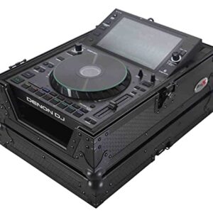 ProX XS-CDBL Flight Case for Pioneer CDJ-3000 DJS-1000 Denon SC6000 PRIME Large Format CD-Media Player Black on Black