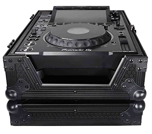 ProX XS-CDBL Flight Case for Pioneer CDJ-3000 DJS-1000 Denon SC6000 PRIME Large Format CD-Media Player Black on Black