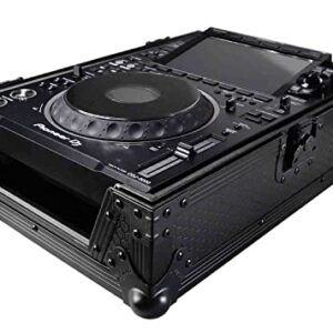 ProX XS-CDBL Flight Case for Pioneer CDJ-3000 DJS-1000 Denon SC6000 PRIME Large Format CD-Media Player Black on Black