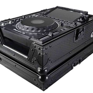 ProX XS-CDBL Flight Case for Pioneer CDJ-3000 DJS-1000 Denon SC6000 PRIME Large Format CD-Media Player Black on Black