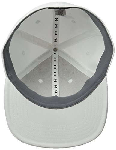 Under Armour Men's Flat str Baseball Hat, White (100)/Black, Medium/Large