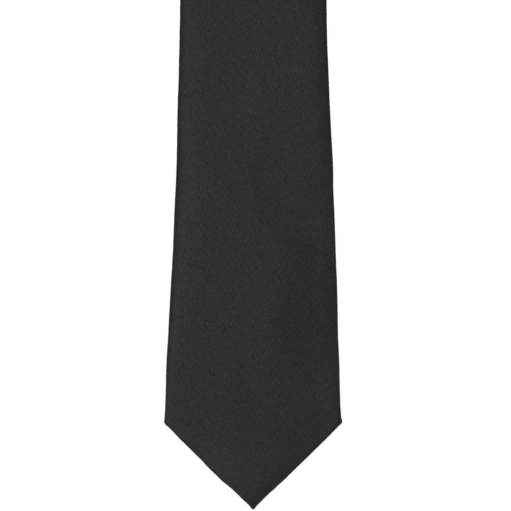 tiemart Matte Finish Tie, 3" Width (Black)