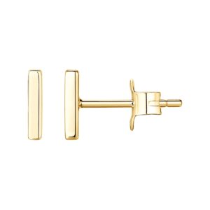 pavoi womens 14k gold plated yellow gold mini bar stud earrings