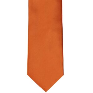 tiemart Premium Solid Color Necktie (Burnt Orange)