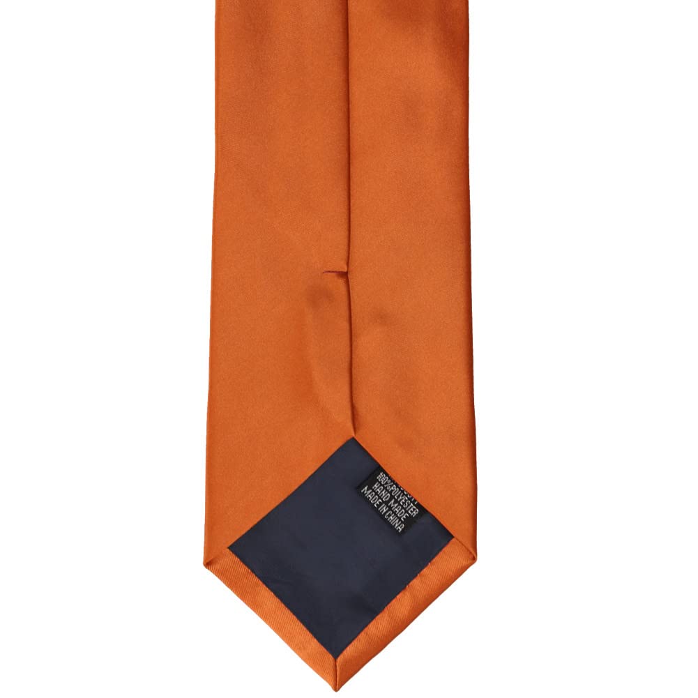 tiemart Premium Solid Color Necktie (Burnt Orange)