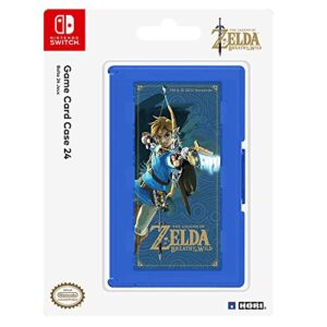 hori game card case 24 (zelda breath of the wild version) for nintendo switch officially licensed by nintendo