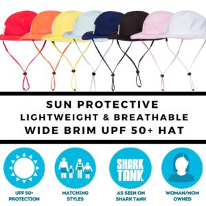 SwimZip Wide Brim Sun Hat | UPF 50+ Protection for Baby, Toddler, and Kids Mint Green