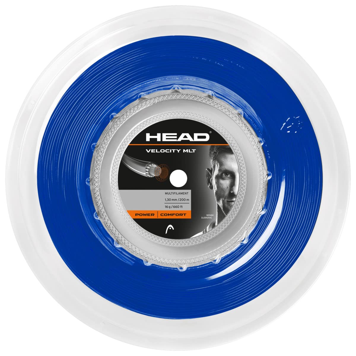 HEAD Unisex - Adult Velocity Mlt Roll Tennis String, Unisex - Adults, 281414-16 BL, Blue, 16