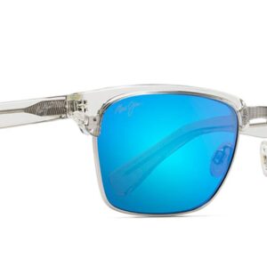 Maui Jim Men's and Women's Kawika Polarized Classic Sunglasses, Crystal/Blue Hawaii, Medium