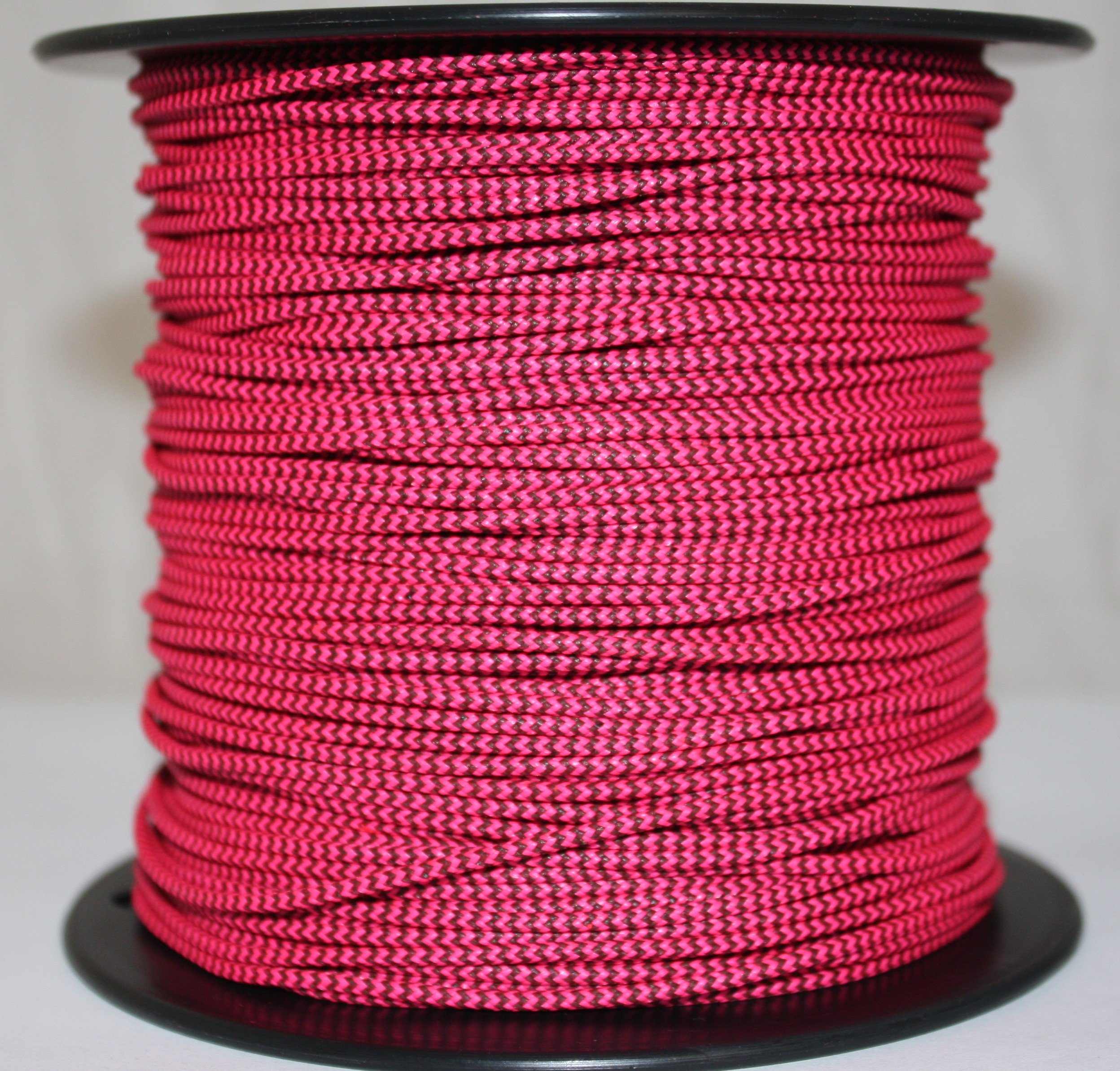 Flo Pink & Black Speckled BCY #24 D Loop Rope Release Material 10'