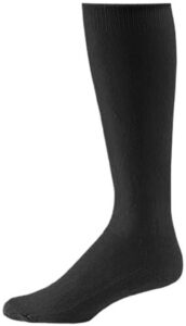 pro feet youth boys girls baseball/softball/soccer athletic socks - 3 pack (big kid's 9-11, black)