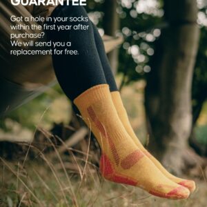 DANISH ENDURANCE Merino Wool Cushioned Hiking Socks 1-Pack for Men & Women, Made in EU, Walking, Trekking, Work, Outdoor (Wine Red, US Women 11-13 // US Men 9.5-12.5)