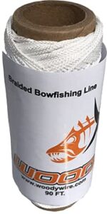 woody wire bowfishing braided line 90 ft.,white