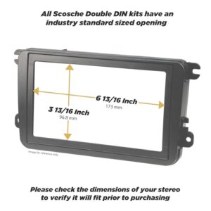 SCOSCHE Install Centric ICGM8BN Double DIN Complete Basic Installation Solution for Installing an Aftermarket Stereo Compatible with Select 2000-13 GM Vehicles,Black