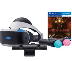 sony playstation vr rush of blood starter bundle 4 items:vr headset,move controller,playstation camera motion sensor, psvr until dawn: rush of blood [video game]