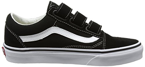 Vans Men's Low-Top Trainers, Black Black True White Suede Canvas, 44.5