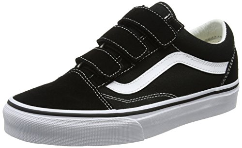 Vans Men's Low-Top Trainers, Black Black True White Suede Canvas, 44.5