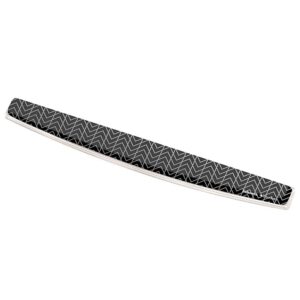 fellowes photo gel keyboard wrist rest with microban protection, black chevron (9550001)