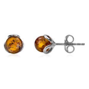 ian and valeri co. amber sterling silver small stud earrings