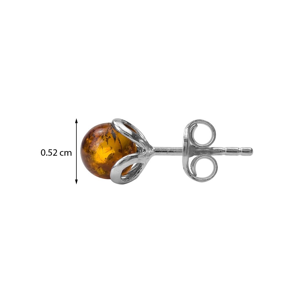 Ian and Valeri Co. Amber Sterling Silver Small Stud Earrings