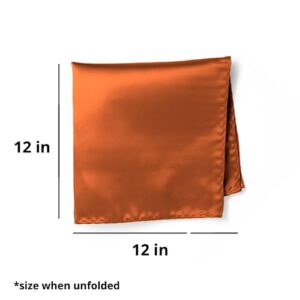 tiemart Premium Pocket Square (Burnt Orange)