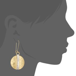 Robert Lee Morris "Primal Connection" Two-Tone Wire Wrapped Circle Drop Earrings