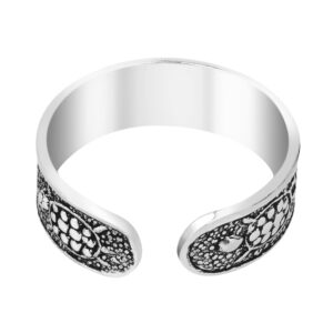 AeraVida Mythic Marine Turtle Band .925 Sterling Silver Toe Ring or Pinky Ring