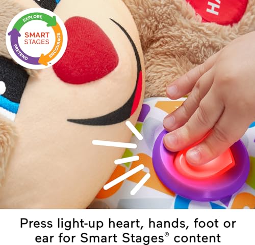 Fisher-Price Baby & Toddler Toy Laugh & Learn Smart Stages Puppy Musical Plush with Lights & Phrases for Infants Ages 6+ Months