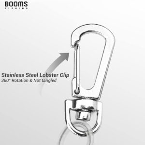 Booms Fishing T04 Fishing Lanyards 6pcs Pack Fishing Tool/Pole Safety Coil Lanyard Retractable Wire Inside TUP Cover