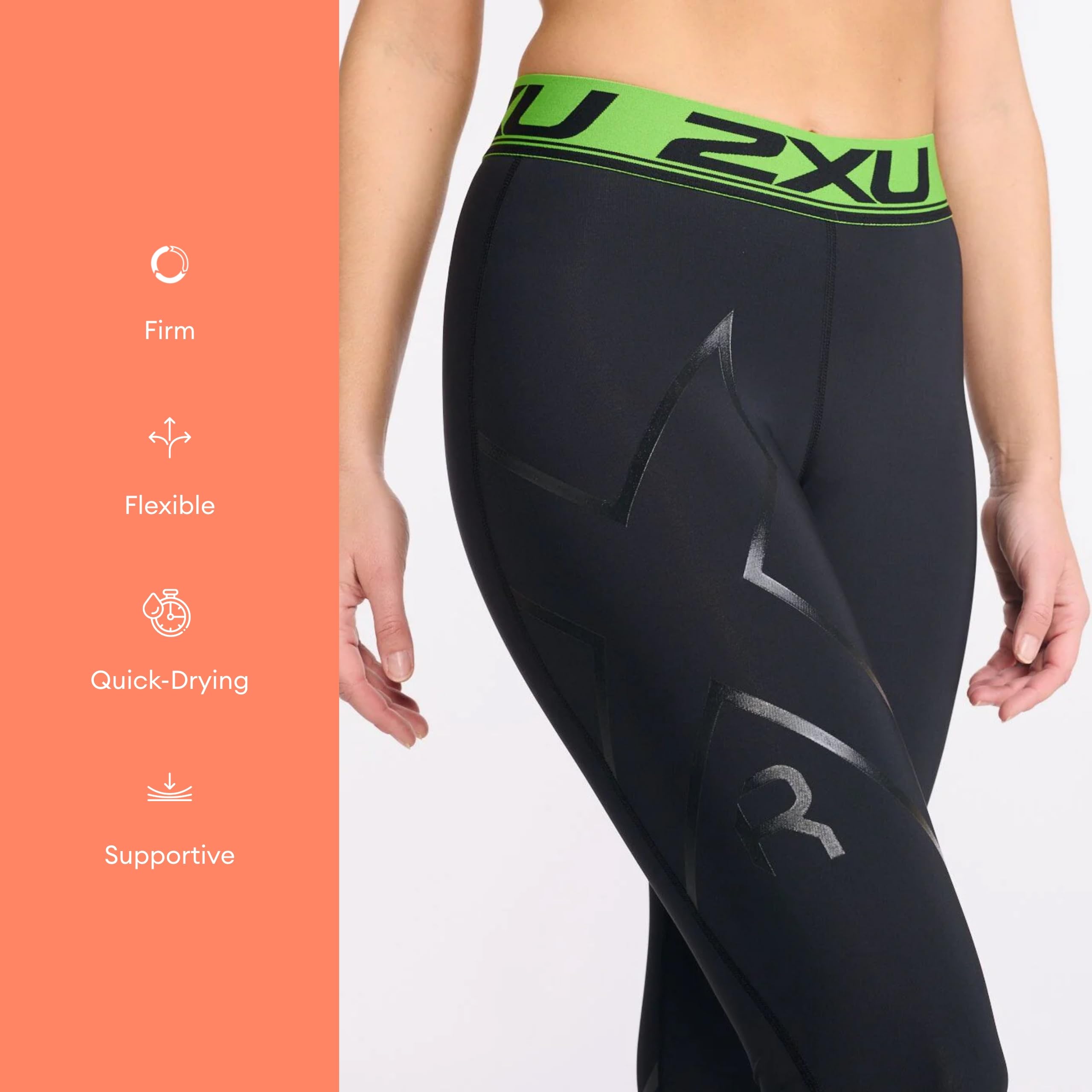 2XU Women's Refresh Recovery Compression Tights (Black/Nero, Medium)