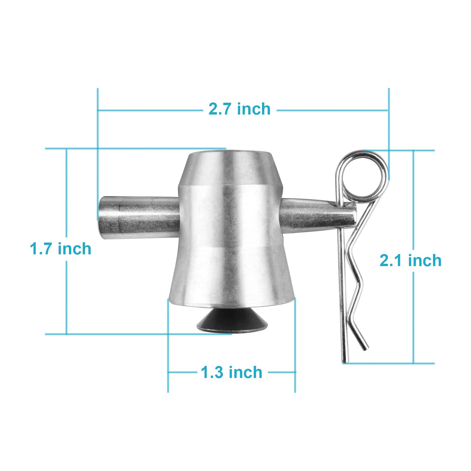 OTTFF 6Pack Aluminum Half Conical Coupler with Clips Pins for Stage Truss Trusses Bed Plate Fit F34 F33