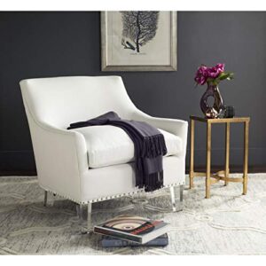 safavieh mercer collection hollywood glam white tufted club chair