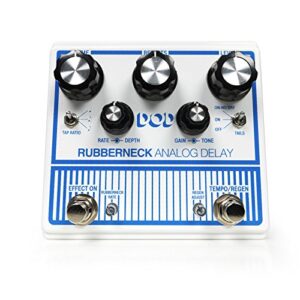 other guitar delay effects pedal, white (dod-rubberneck-u)