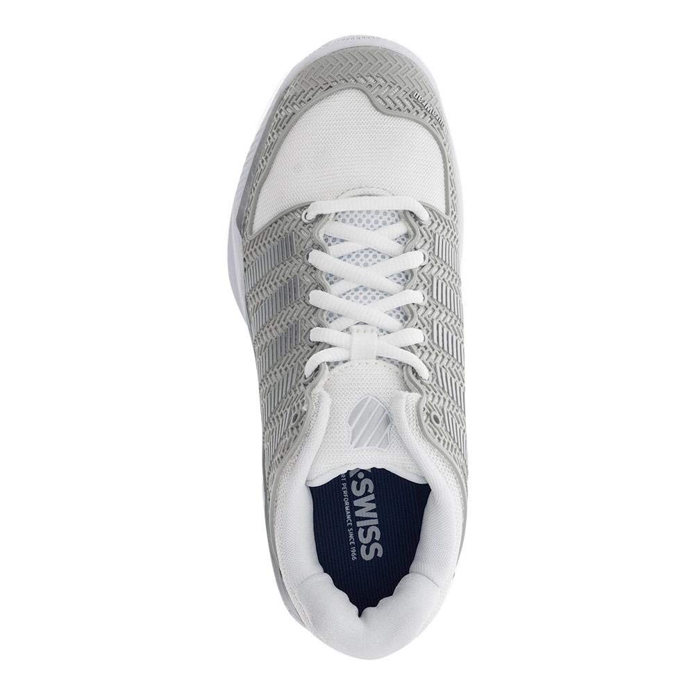 K-Swiss Women's Hypercourt Express Tennis Shoe, White/Silver, 6 M