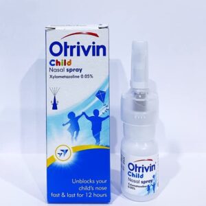 Otrivin child Nasal Spray 0.05% (60 Meterd dose, 0.33 Fluid ounzes) for Infant and Children Under 1 Year of Age and up to 6 Years of Age, Effective Unblocks Your Child's Nose Fast & Last for 12 Hours