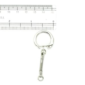 Key Chains Snake Chain with Snap End and Jump Ring for Craft Findings - Pack of 50