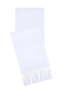 s.h. churchill & co. men's formal satin scarf (white)