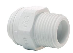 john guest speedfit pp010824w polypropylene 1/4" od x 1/2" nptf push-to-connect male connector (10-pack), white