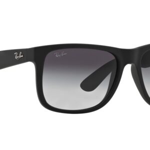 Ray-Ban Justin New Sunglasses (54 mm, Matte Black Frame Black Lens)