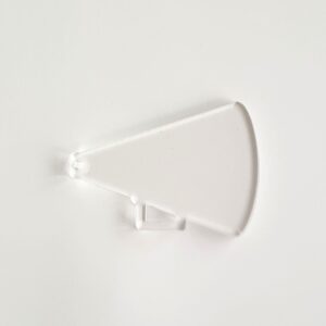 25 Acrylic Keychains Blank Megaphone Clear 1/8" Thick (Optional Key Ring) (3" with Key Ring)