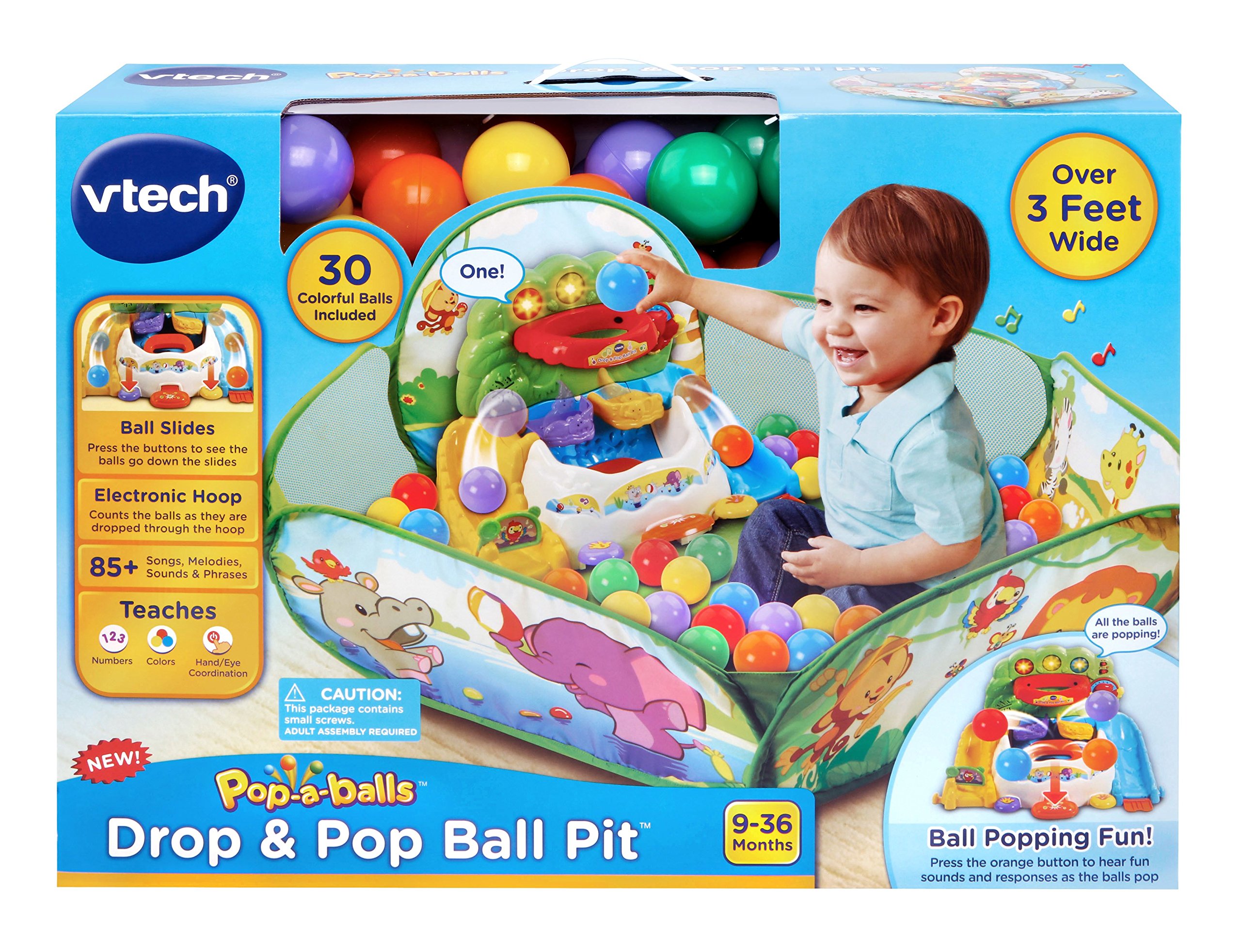 VTech Pop-a-Balls Drop and Pop Ball Pit, Green