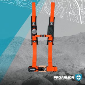 Pro Armor A114220OR Orange 4-Point Harness 2" Straps