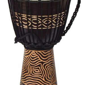 Djembe Standard linecarv, 24" tall, 12" head, NK047